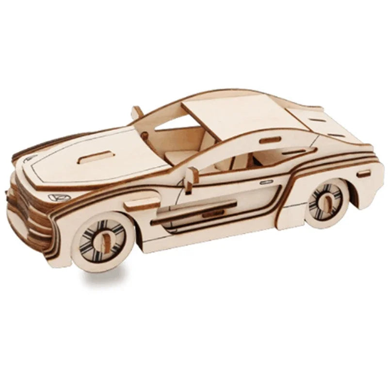 3D Jigsaw Puzzle Game Handmade Wooden Assembled Car
