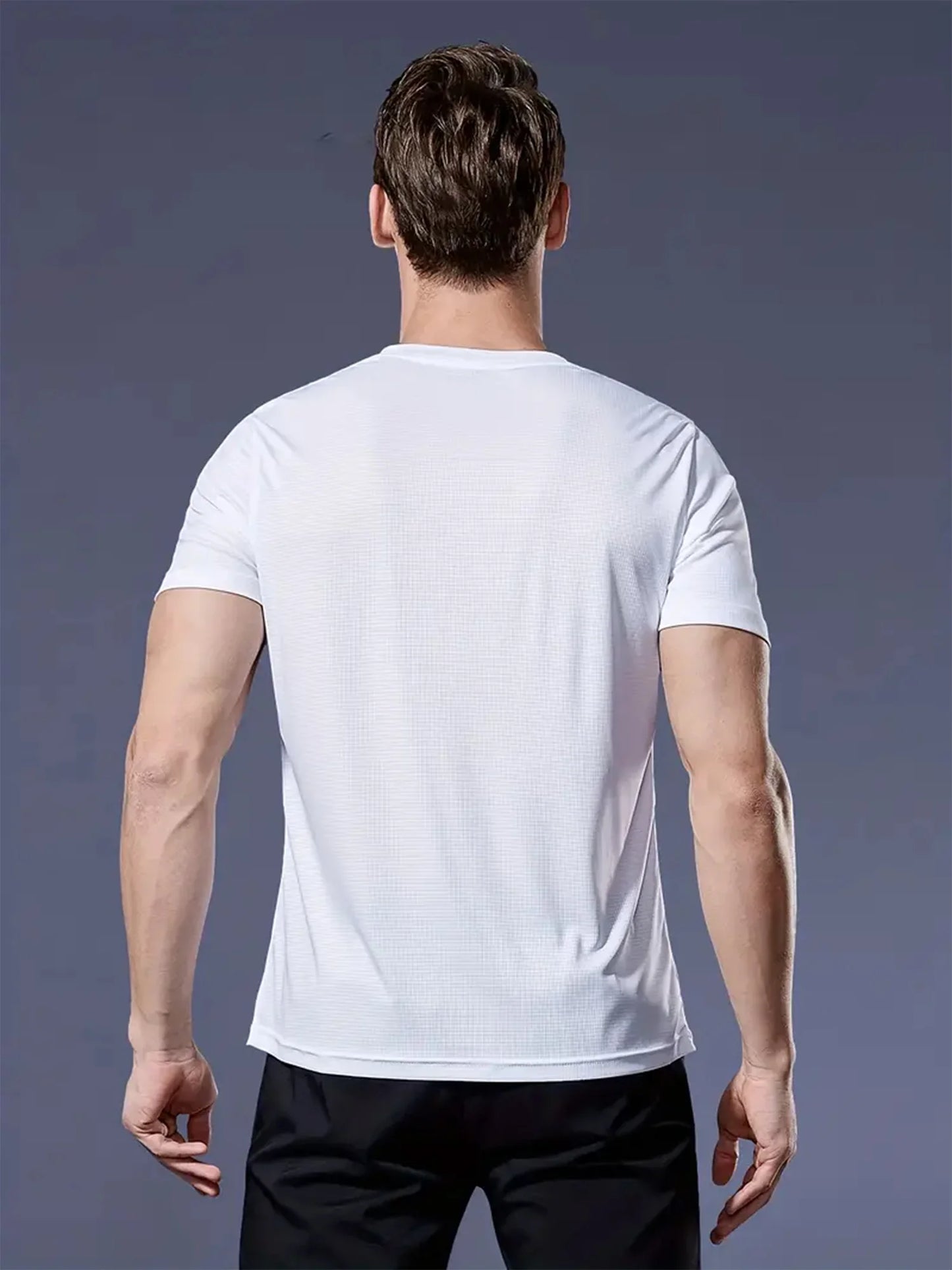 Round Neck T-Shirt 1 Piece White Ultra-Light Men's