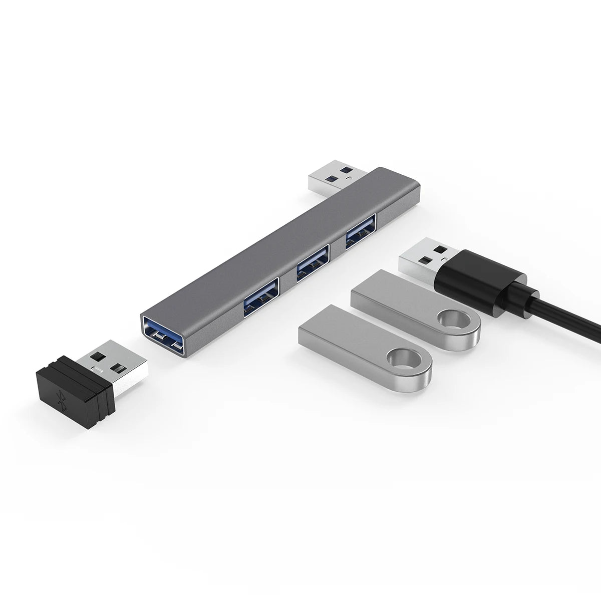 4 Port USB HUB 3.0 Type C 3.1 Multi USB Splitter