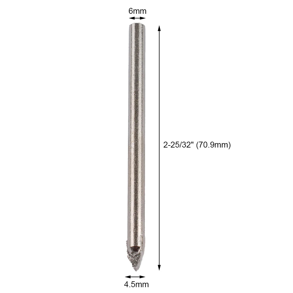 10 Pcs Cross Drill Bits 6mm Tip For Glass Ceramic