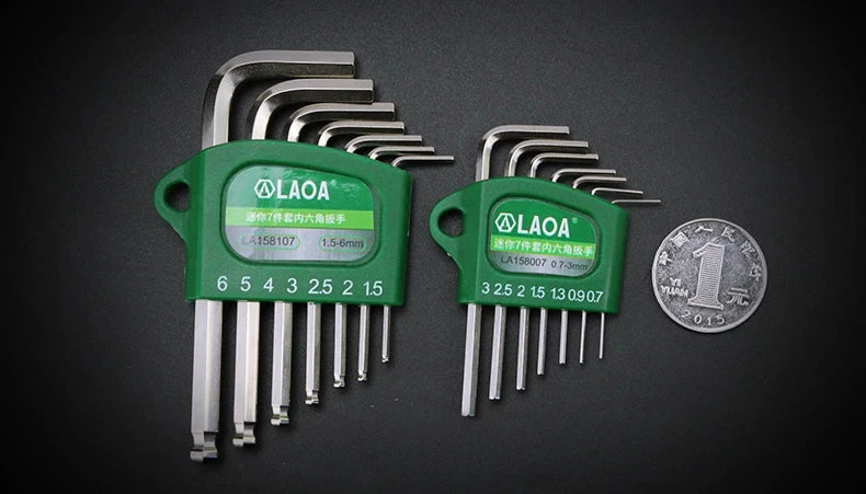 LAOA Mini 7-piece allen wrench hexagonal hexagonal screwdriver
