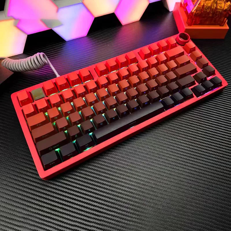 133 Keys Side Print Shine Through Keycap Set Double