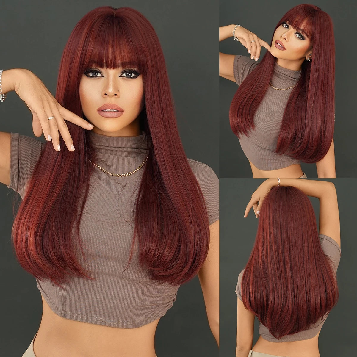 NAMM Long curly Hair Wig Brown