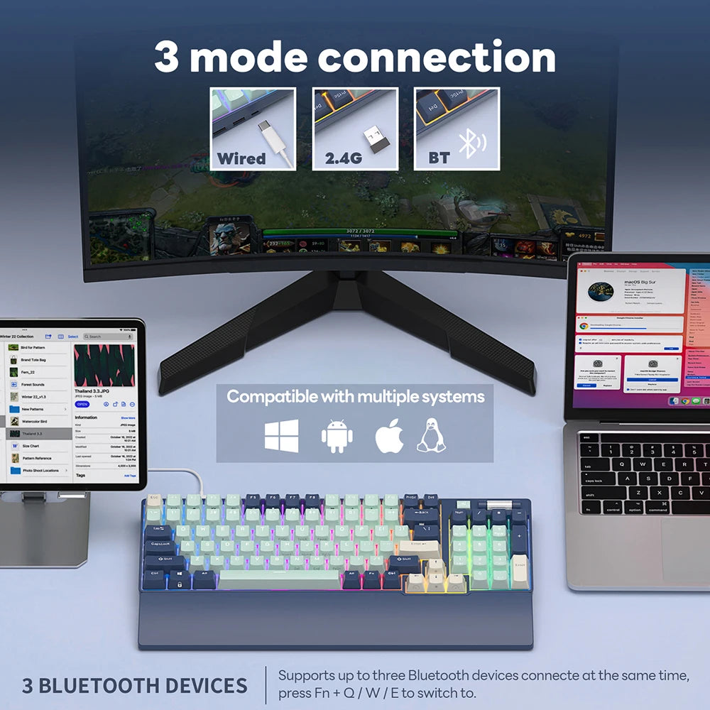 Wireless Bluetooth Mechanical Keyboard