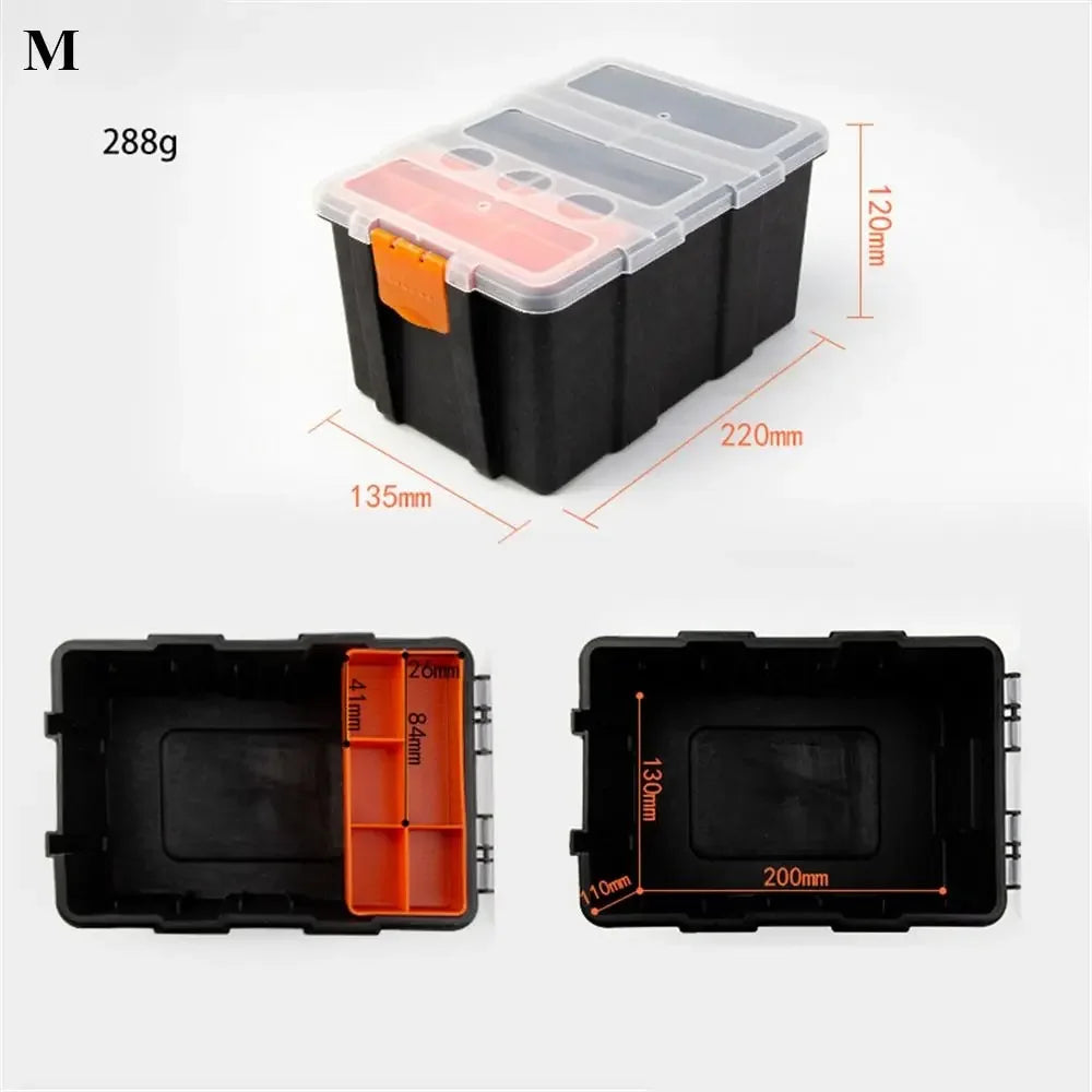 Multi-Grid Portable Plastic Parts Toolbox Combination