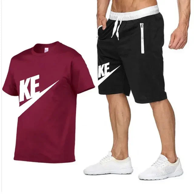 2025 Summer men's printed round neck