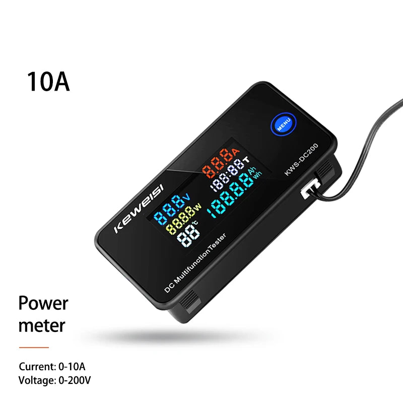 DC200 Digital Voltmeter KWS 50A/100A DC Power Monitor