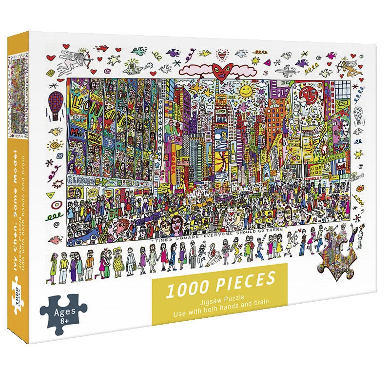 Adult 1000pcs Puzzle Times Square High Difficulty Decompression