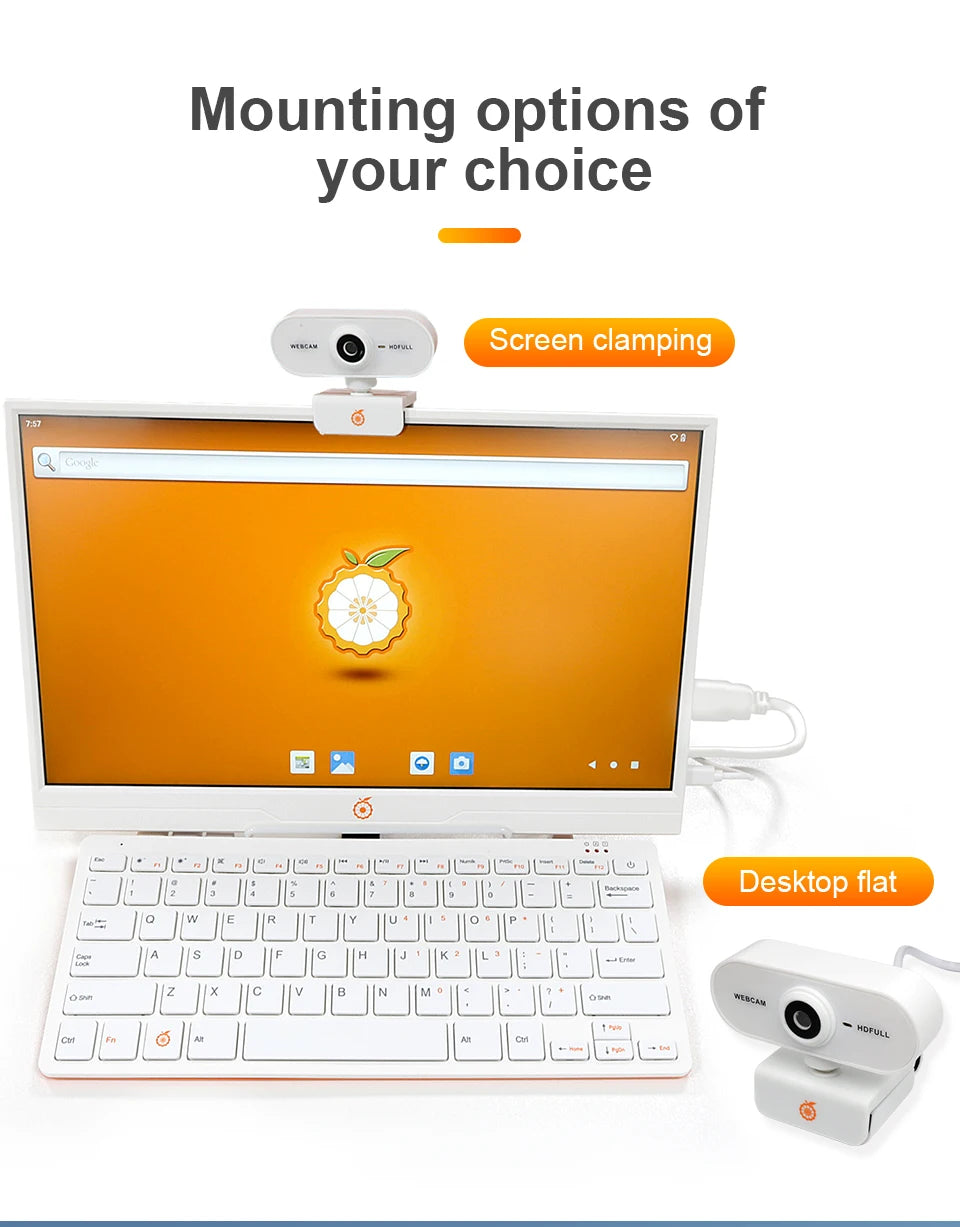 Orange Pi 1080P Mini HD Camera 360 Horizontal Rotation