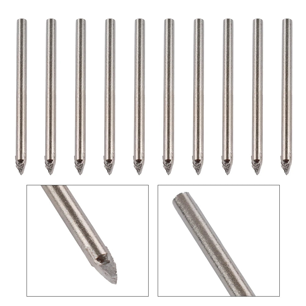 10 Pcs Cross Drill Bits 6mm Tip For Glass Ceramic