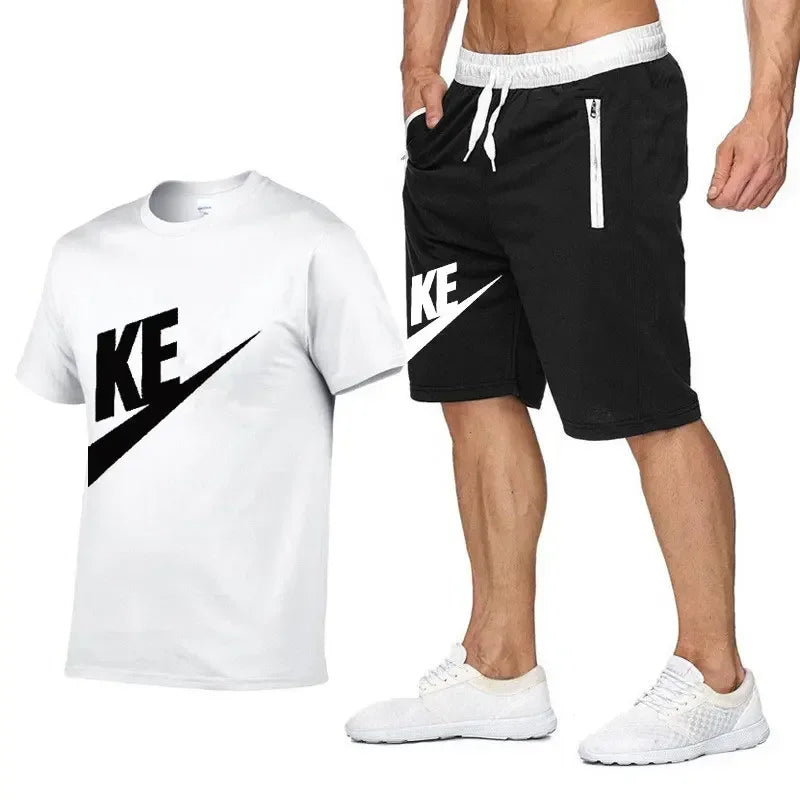 2025 Summer men's printed round neck