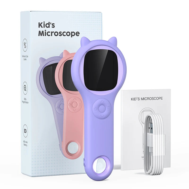 Pocket Microscope Kids 500X Science Toy With Photo And Video Function