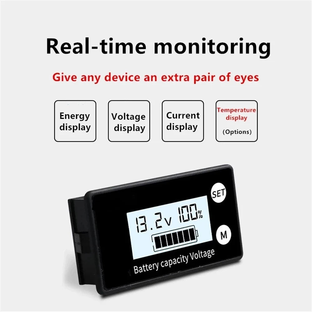 Battery Capacity Indicator DC 8V-100V Lead Acid Lithium