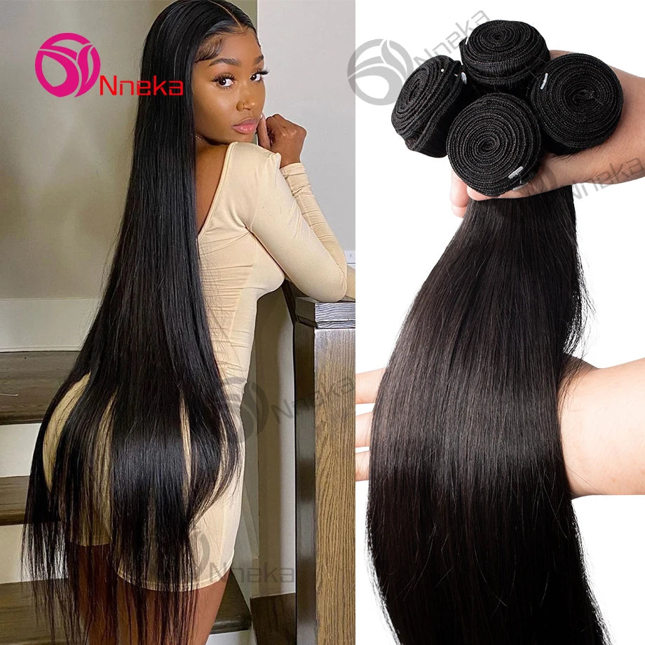 Straight Human Hair Bundles 100% Human Hair