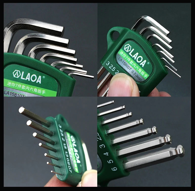 LAOA Mini 7-piece allen wrench hexagonal hexagonal screwdriver
