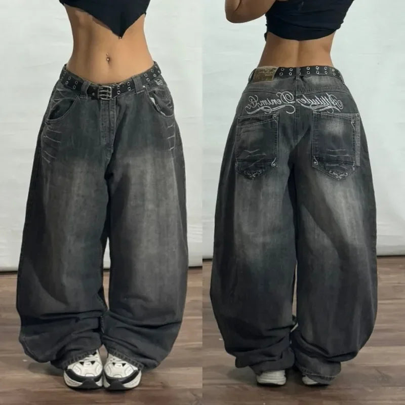 American New Fashion Letter Embroidery Washed