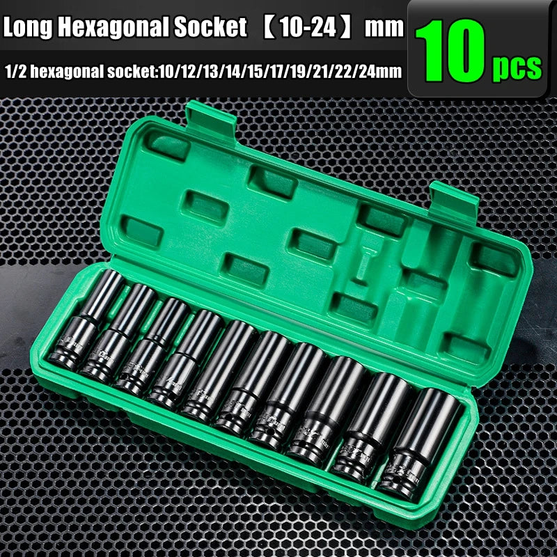 1/2 Sleeve Combination Drive Extended Socket Hexagonal