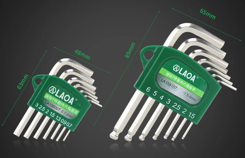 LAOA Mini 7-piece allen wrench hexagonal hexagonal screwdriver