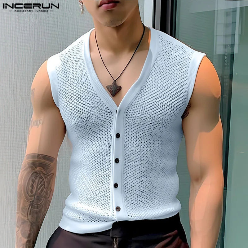 Fashion Leisure Style Tops INCERUN Men Personality