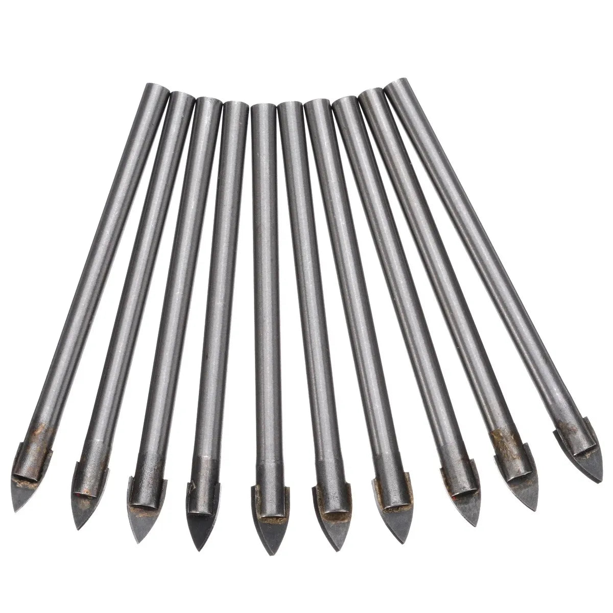 10 Pcs Cross Drill Bits 6mm Tip For Glass Ceramic