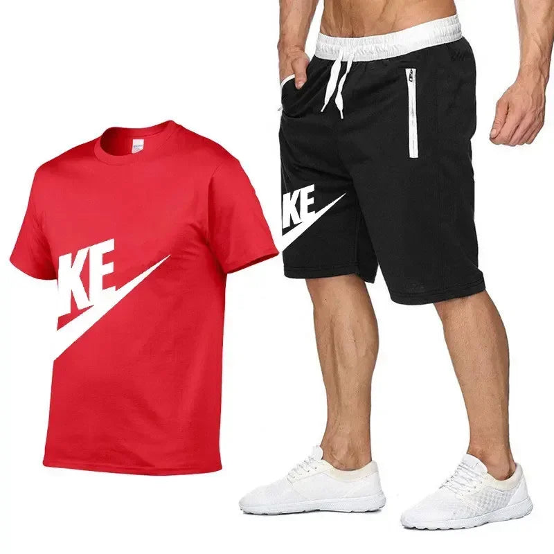 2025 Summer men's printed round neck