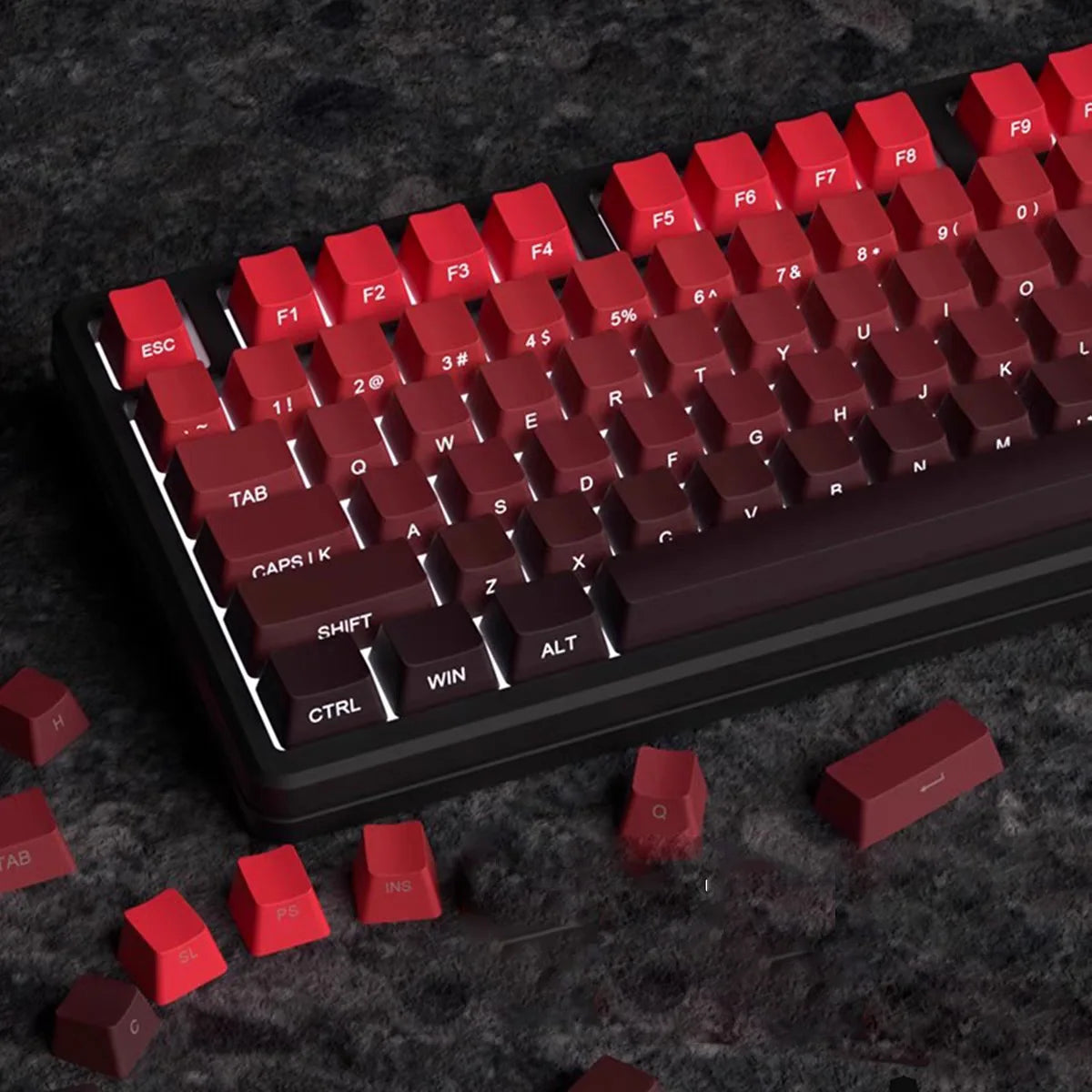 133 Keys Side Print Shine Through Keycap Set Double