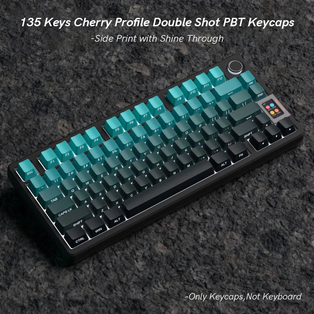 133 Keys Side Print Shine Through Keycap Set Double