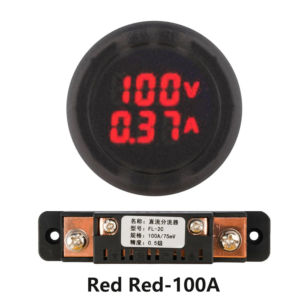 DC 5V ~ 100V LED Digital Display Voltmeter Ammeter