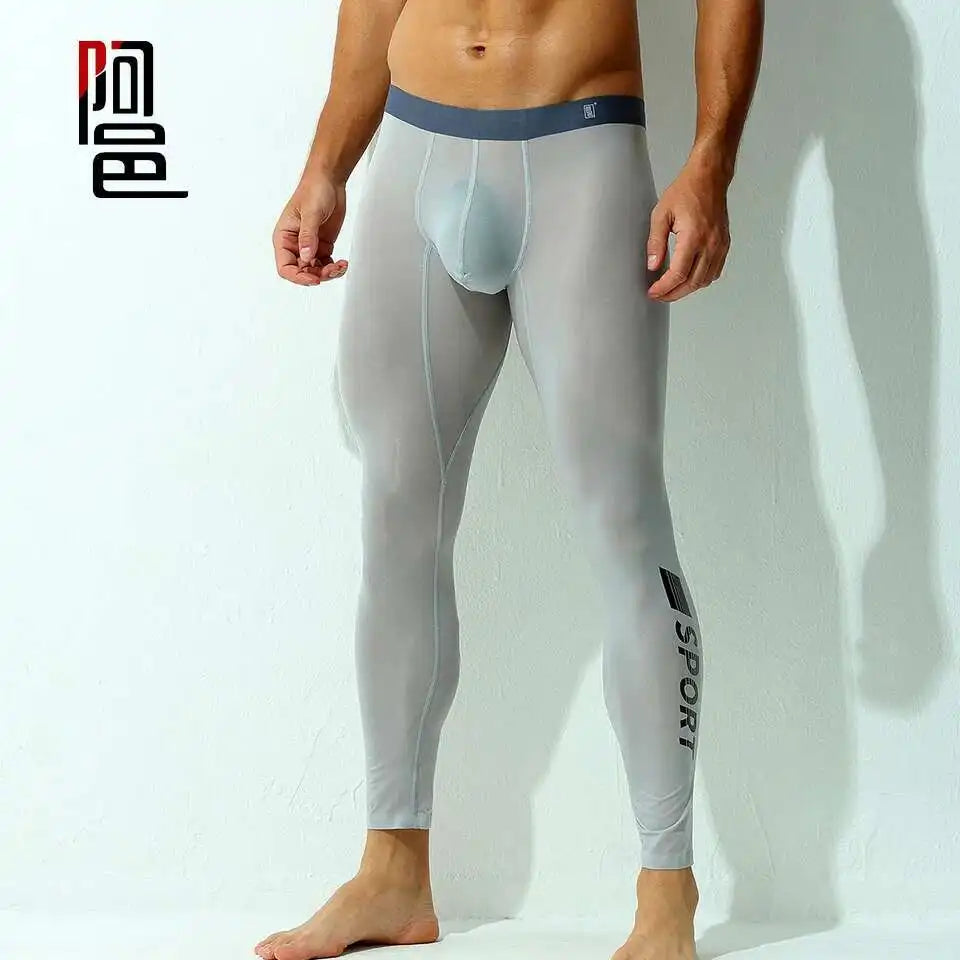 Home See Through Sheer Fitness Leggings Men