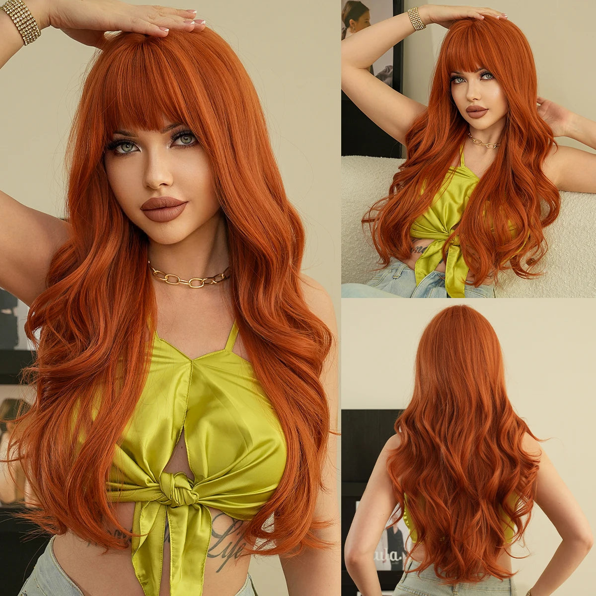 NAMM Long curly Hair Wig Brown