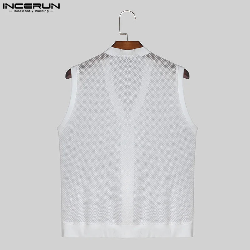 Fashion Leisure Style Tops INCERUN Men Personality