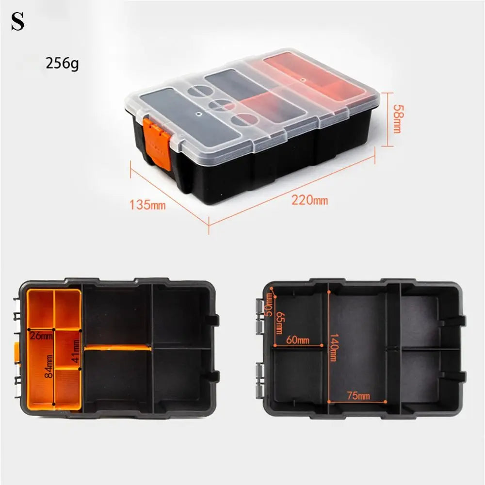 Multi-Grid Portable Plastic Parts Toolbox Combination