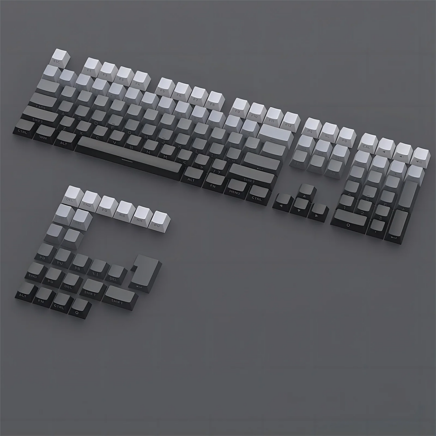 133 Keys Side Print Shine Through Keycap Set Double