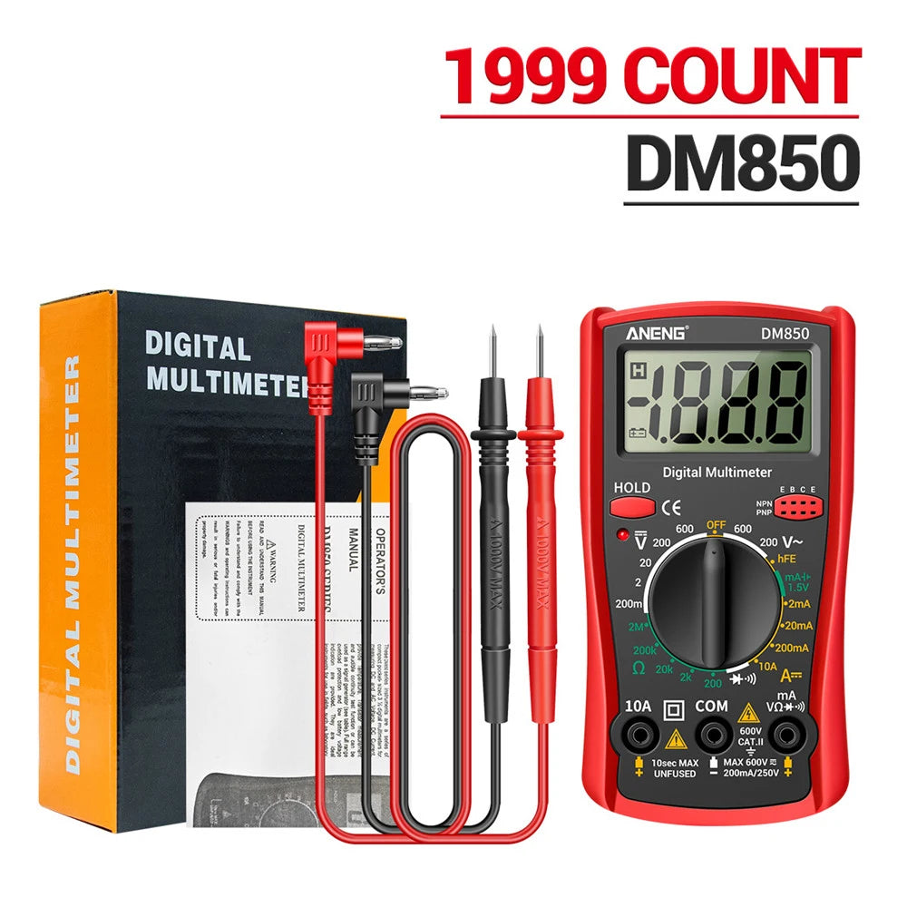 AC DC Voltmeter Ammeter Ohm Meter LCD Digit Voltage Current Tester