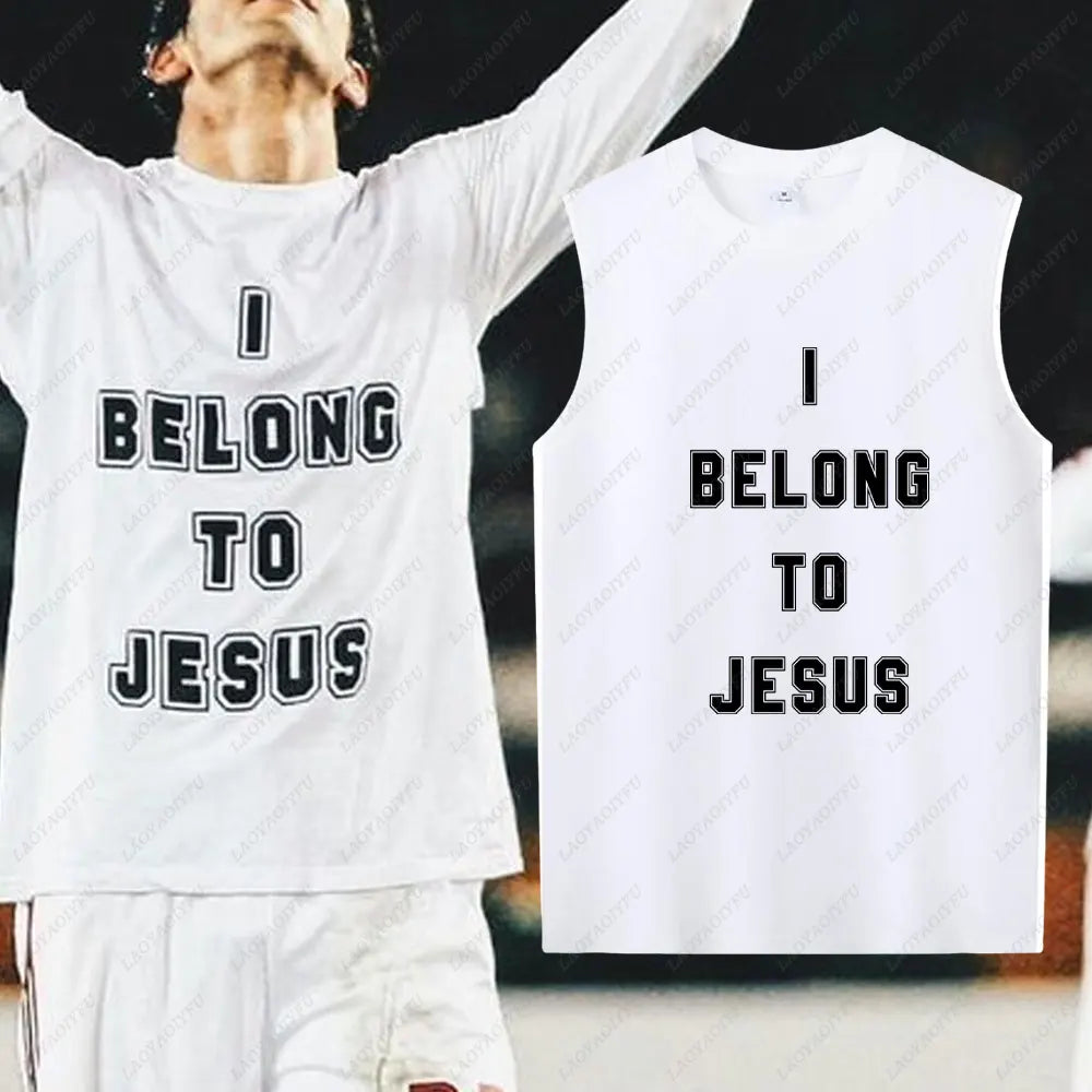 I Belong To Jesus Men Vest Cotton T-Shirt Summer
