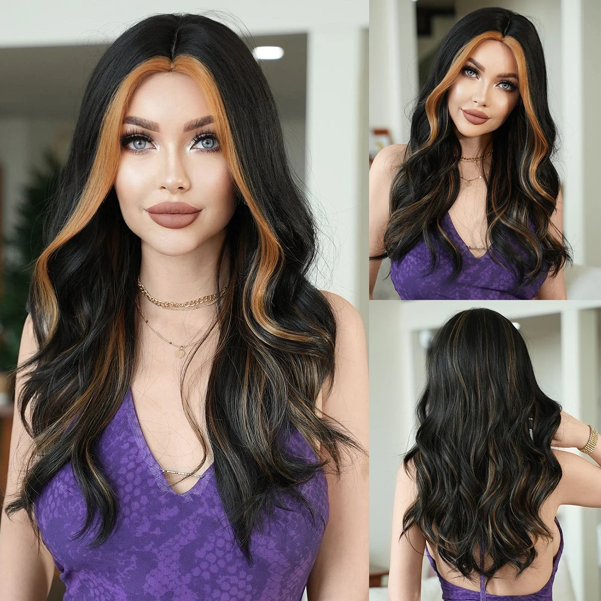 NAMM Long curly Hair Wig Brown