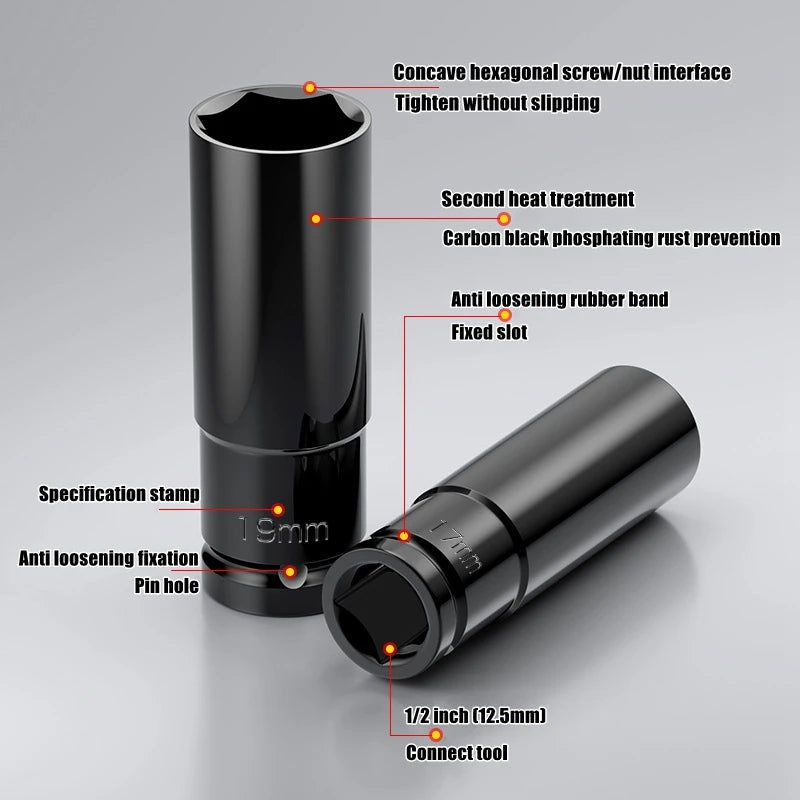 1/2 Sleeve Combination Drive Extended Socket Hexagonal