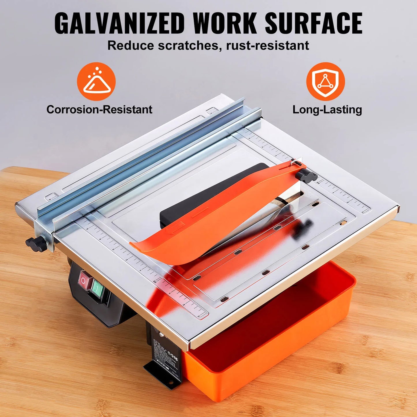 SucceBuy Wet Tile Saw 7-inch 65Mn Steel Blade 3500 RPM Induction Motor
