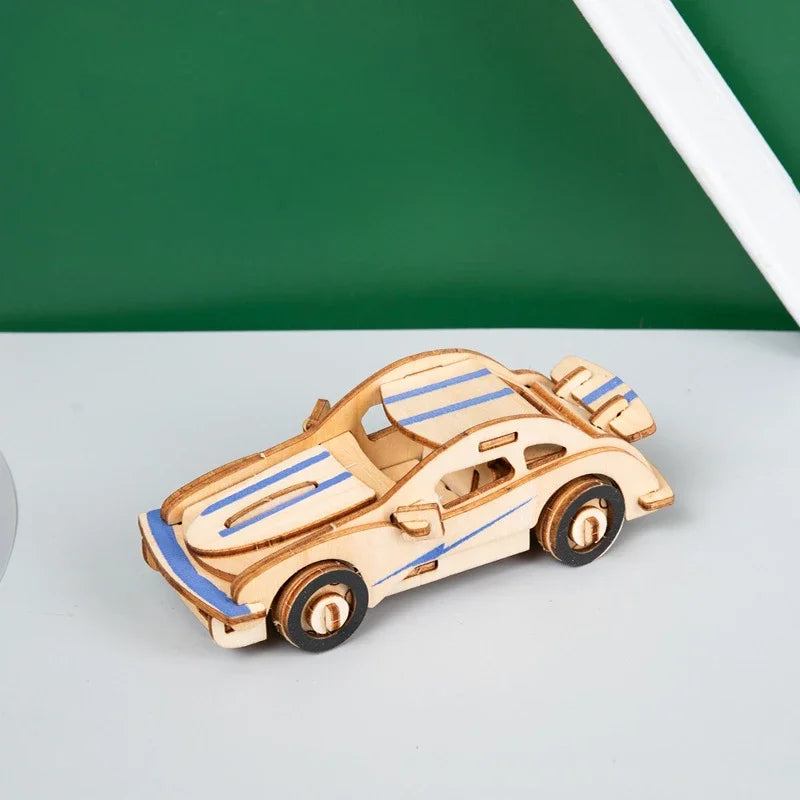 3D Jigsaw Puzzle Game Handmade Wooden Assembled Car