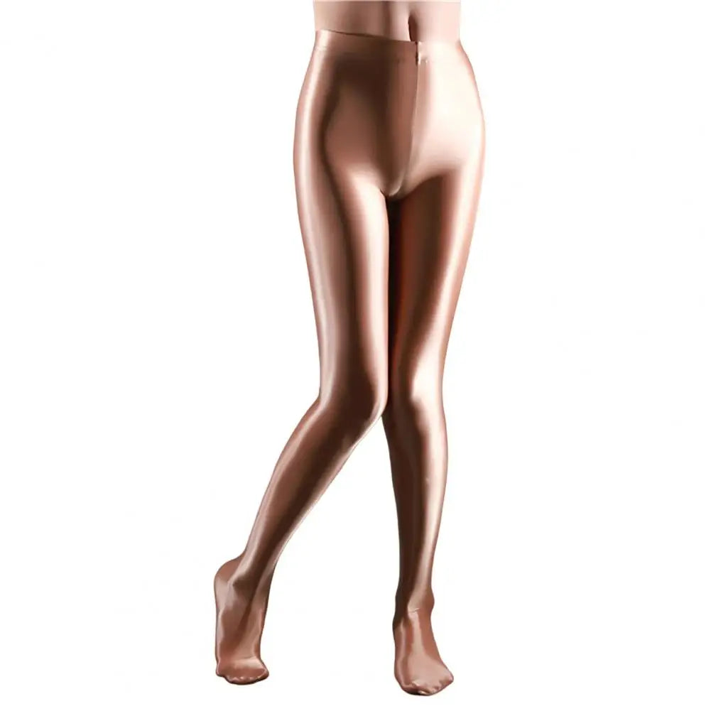 Stage Performance Leggings Glossy Shiny High Waist