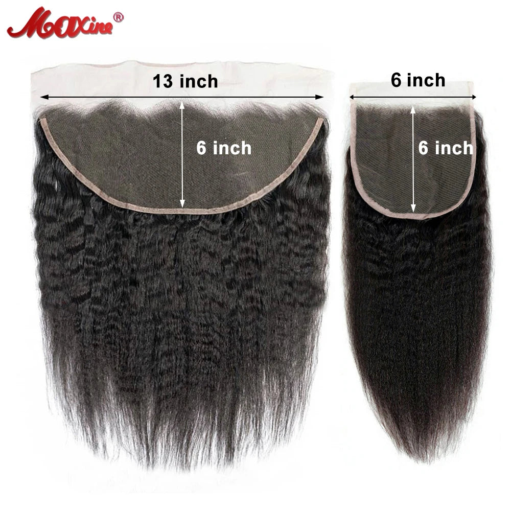 Kinky Straight 13x4 13x6 Lace Frontal Closure