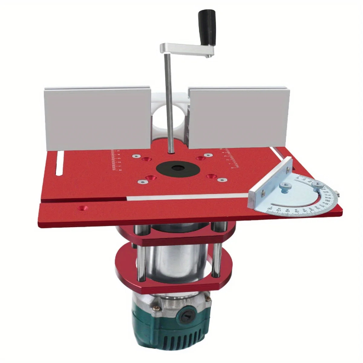 Woodworking Router Lift System and Aluminum Top Plate