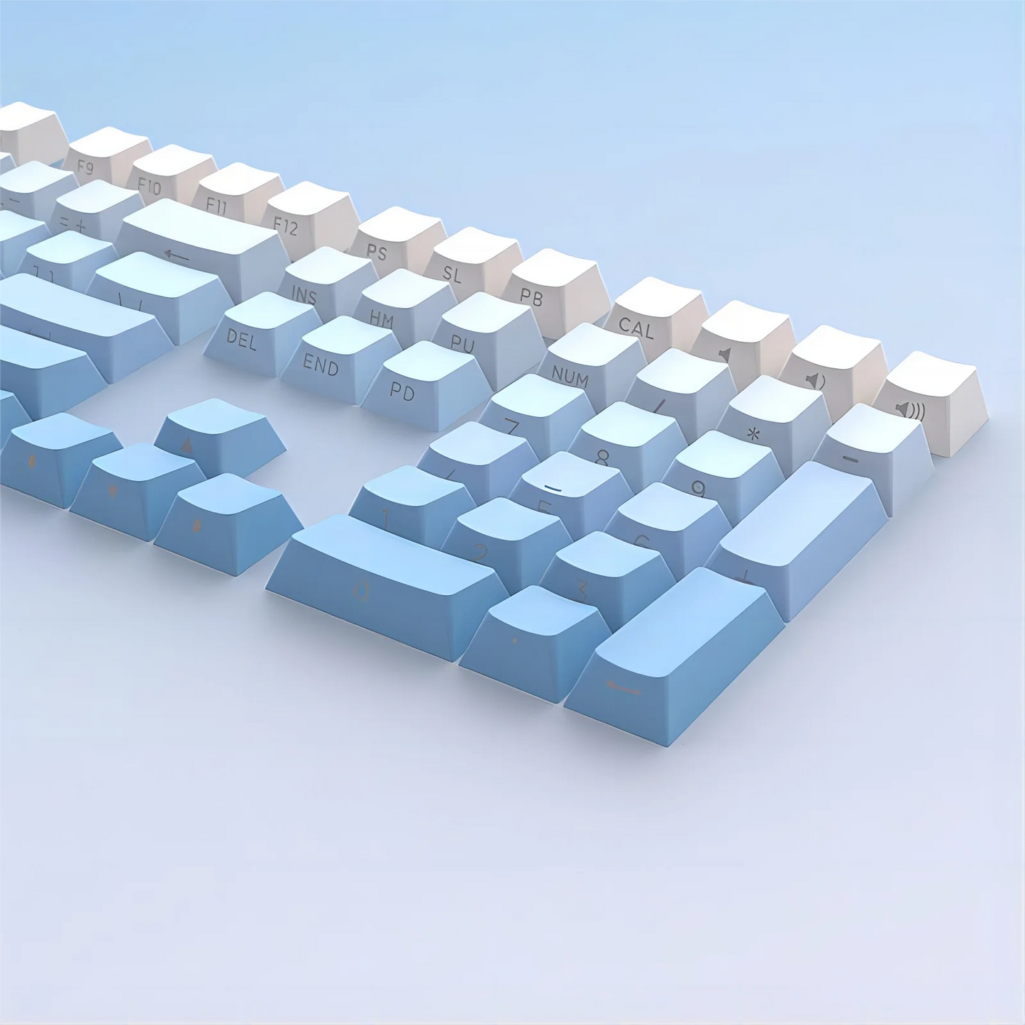 133 Keys Side Print Shine Through Keycap Set Double