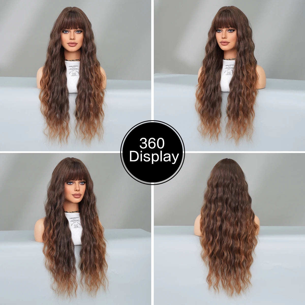 NAMM Long curly Hair Wig Brown