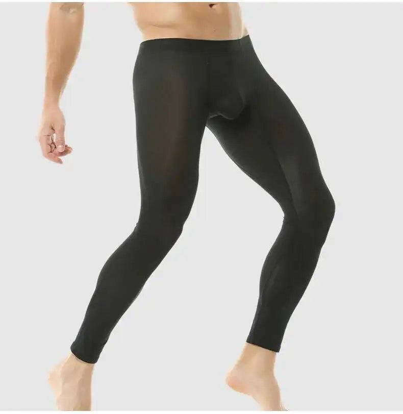 Home See Through Sheer Fitness Leggings Men