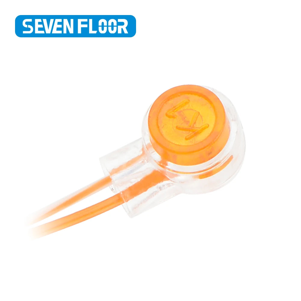 50/100/200PCS Waterproof Gel-Filled Orange Clear Button