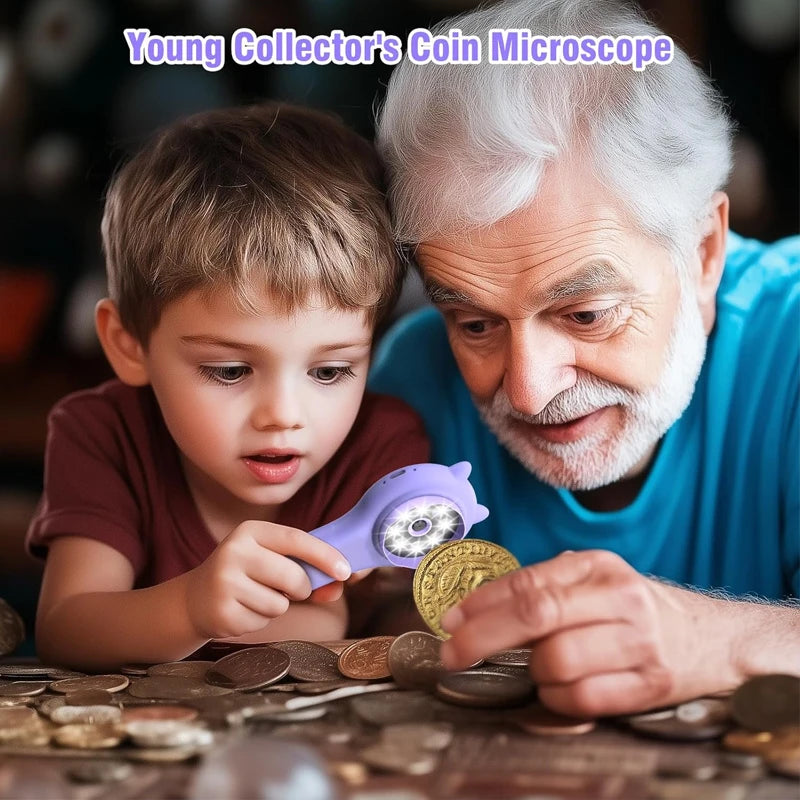 Pocket Microscope Kids 500X Science Toy With Photo And Video Function
