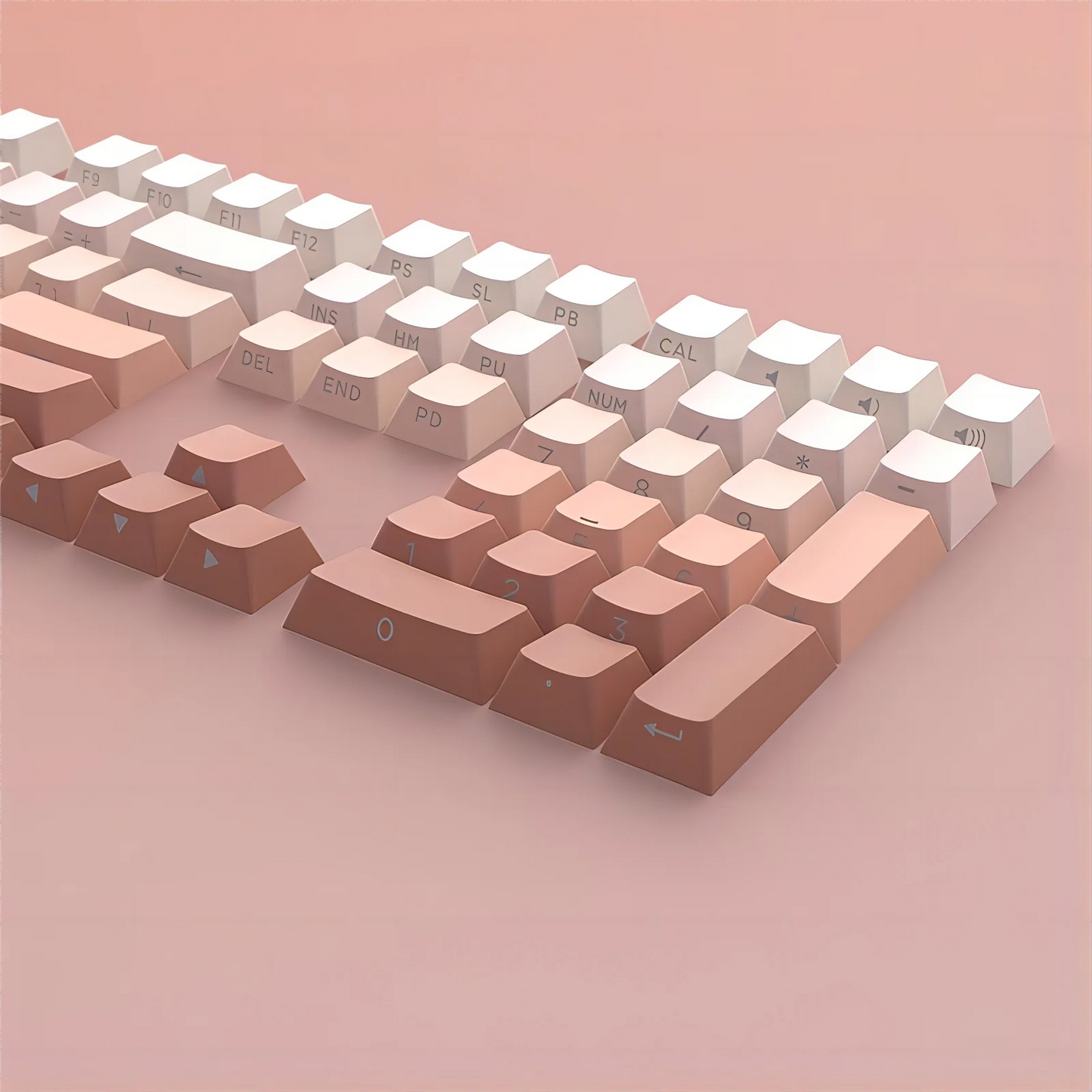133 Keys Side Print Shine Through Keycap Set Double