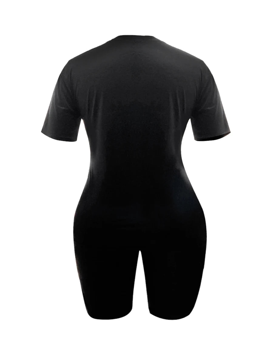 LW Basic Plus Size Summer Women's Suit Short