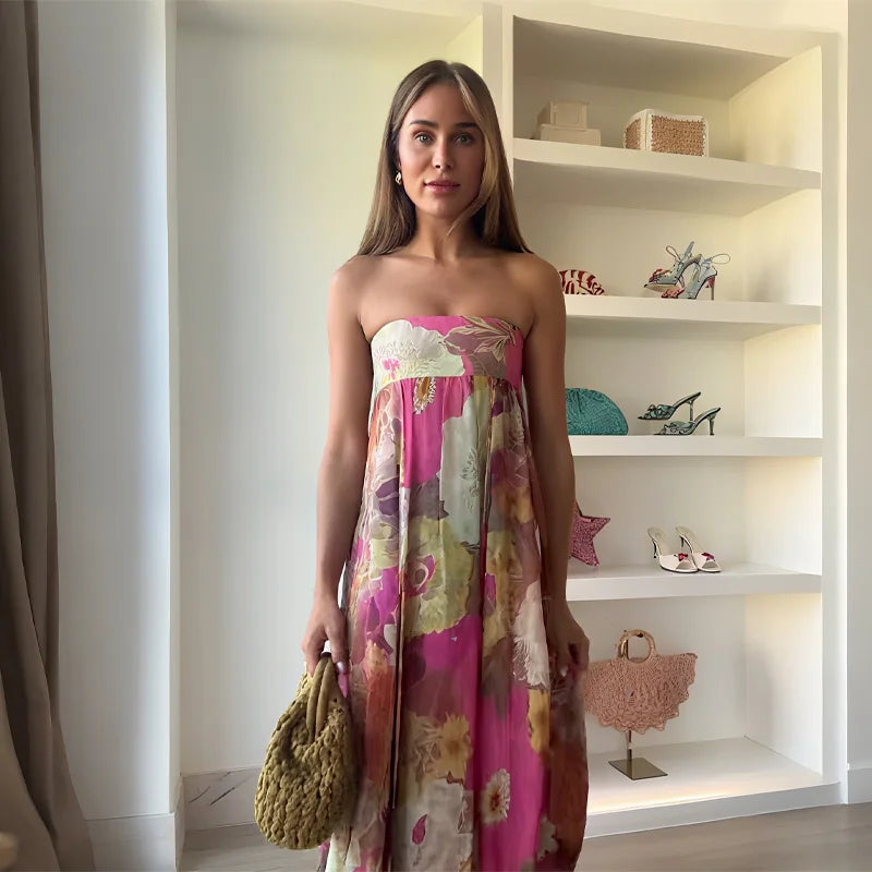 2025 Summer Strapless Dress